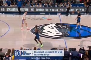 詹姆斯+弗拉格！NBA历史首次青少年与40岁以上球员均砍下20分